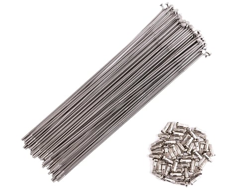 Odyssey HGS Racing 14/15g Spokes w/ Spoke Nipples (Silver) (Box of 40) (192mm)